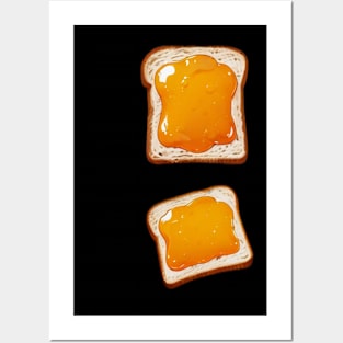 Orange Kawaii Yummy Sweet Vintage Toast Bread Sandwich Posters and Art